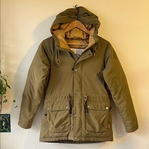 Poler Cedar Down Parka Olive Green Winter Coat Jacket XS